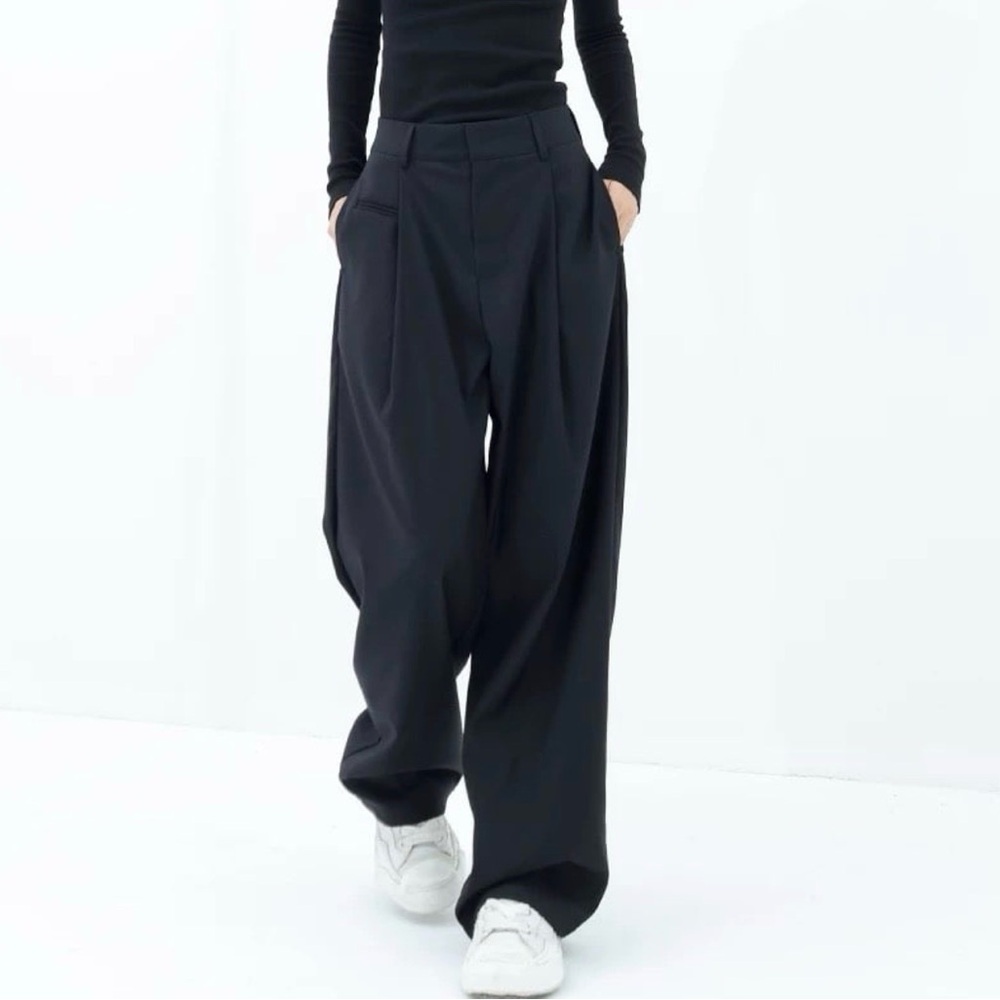 Minimalist Sculptural Balloon Trousers – Black – Fits Like 28” / US 6